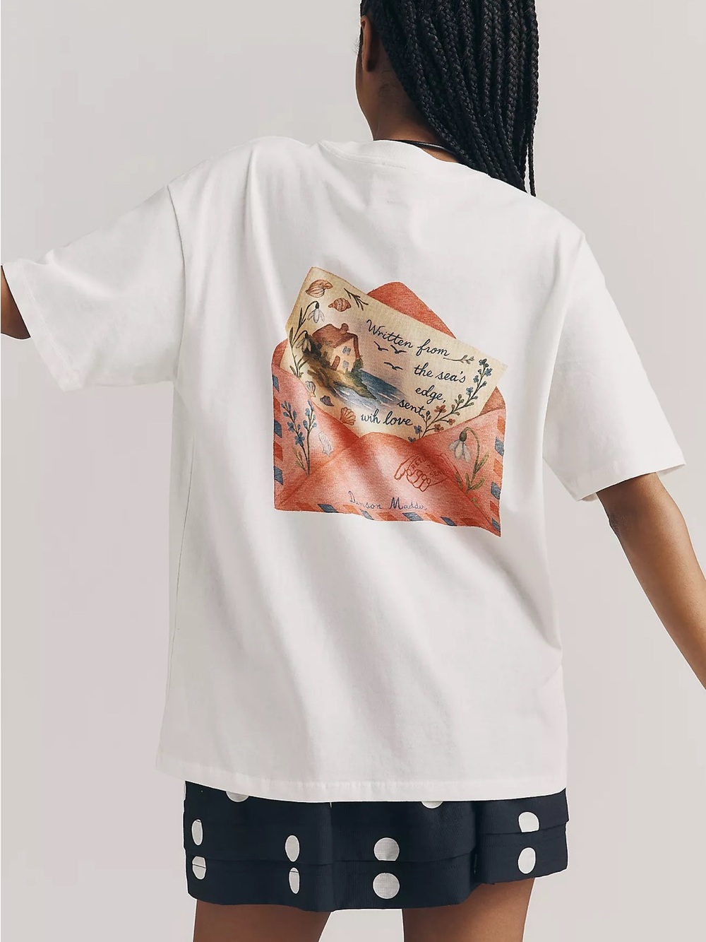 NWT Sz US 10/ UK 14 Damson Madder Letter T shirt